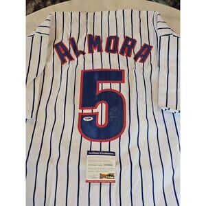 Albert Almora Jr Autographed/Signed Jersey PSA/DNA COA White Custom Jersey